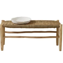 Banc Marocain Doum tressage damier