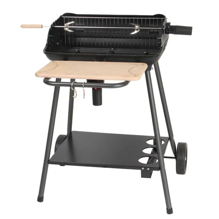 Barbecue à charbon de bois avec fonction rôtissoire