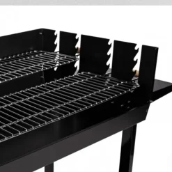 Barbecue à charbon de bois à double grilles