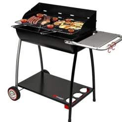 Barbecue en forme de demi-tonneau