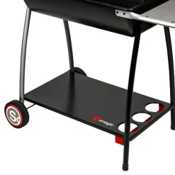 Barbecue en forme de demi-tonneau