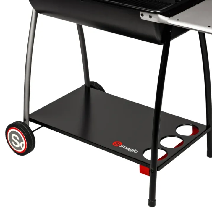 Barbecue en forme de demi-tonneau