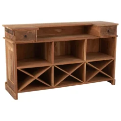 Bar en bois rangements multiples