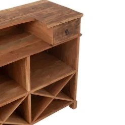Bar en bois rangements multiples