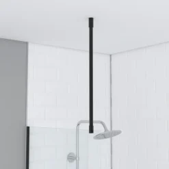 Barre de fixation plafond recoupable pour douche italienne