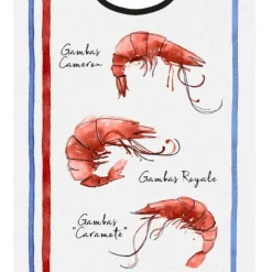 Bavoir à impression gambas