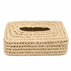 Boite à mouchoir feuilles de palmier ajourées