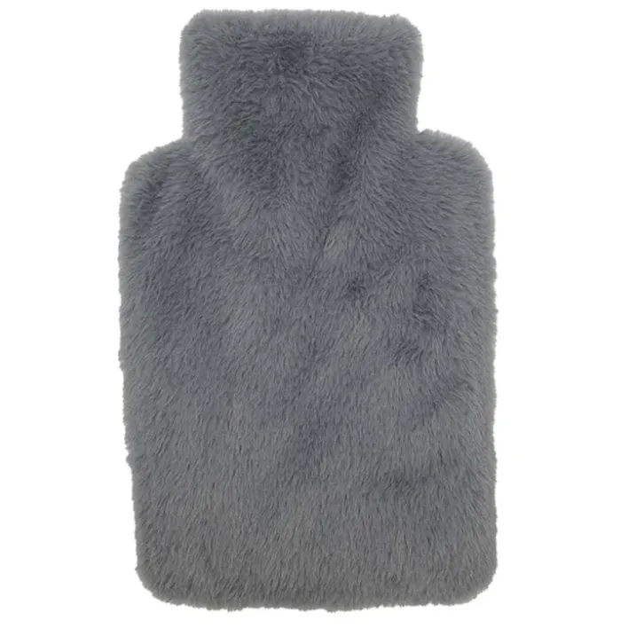 Bouillotte sèche billes de céramiques avec housse en fourrure
