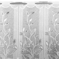 Brise-bise brodé à motifs feuillages