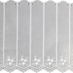 Brise-bise brodé à motifs floraux
