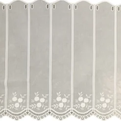 Brise-bise brodé à motifs floraux