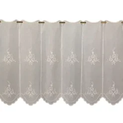 Brise-bise brodé à motifs floraux