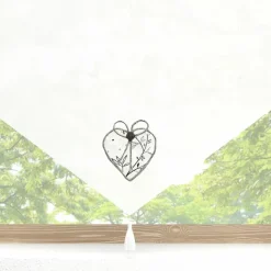 Brise-bise en coton à passe-tringle avec pointe décorative