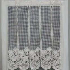Brise bise en macramé fleuri