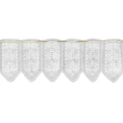 Brise-bise en maille ajourée dentelle à pointes