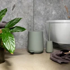 Brosse pour toilette en grès et acier