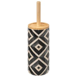 Brosse WC à motifs noirs