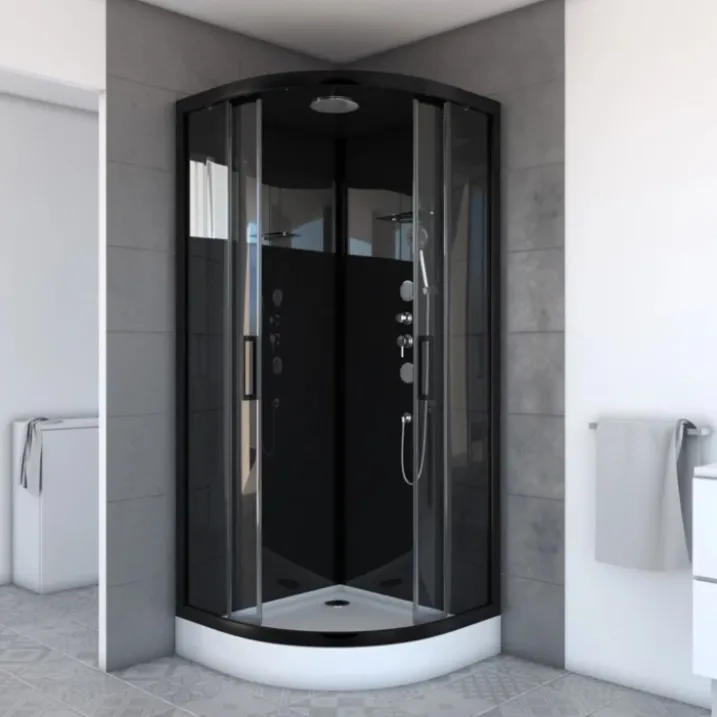 Cabine de Douche Black Mirror 2 Ronde