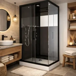 Cabine de Douche Black Mirror 2 Rectangle