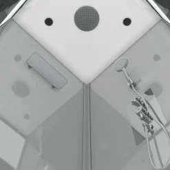 Cabine de douche carrée à bandes laquées