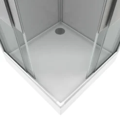 Cabine de douche carrée à bandes laquées