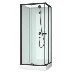 Cabine de douche carrée minimaliste style contemporain