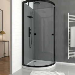 Cabine de douche 1/4 de cercle avec receveur