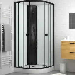 Cabine de douche 1/4 de cercle minimaliste style contemporain