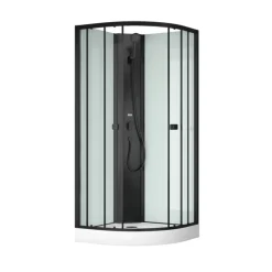 Cabine de douche 1/4 de cercle minimaliste style contemporain