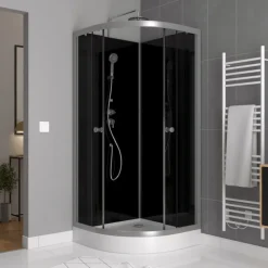 Cabine de douche 1/4 de cercle minimaliste design contemporain