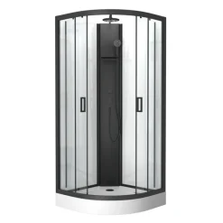 Cabine de douche 1/4 de cercle style contemporain