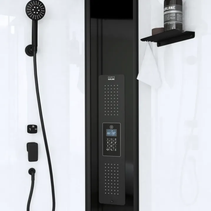 Cabine de douche hammam 1/4 de cercle hydromassant