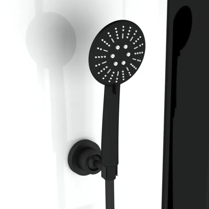 Cabine de douche hammam 1/4 de cercle hydromassant