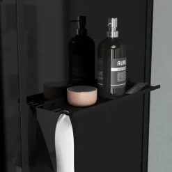 Cabine de douche hydromassante porte coulissante et panneau de contrôle tactile