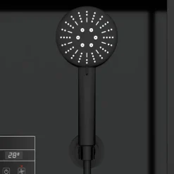 Cabine de douche hydromassante porte coulissante et panneau de contrôle tactile