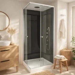 Cabine de douche ouverture angle