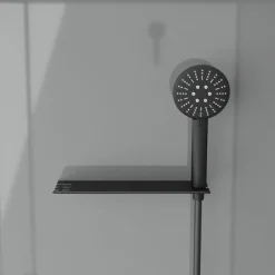 Cabine de douche rectangulaire avec receveur bas et porte coulissante