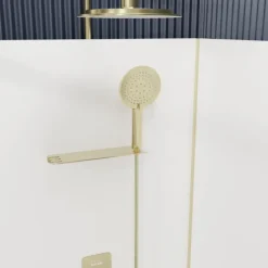 Cabine de douche rectangulaire avec receveur bas et porte coulissante