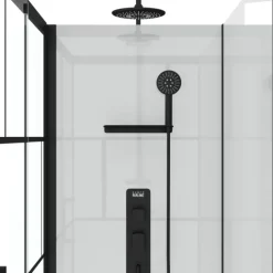 Cabine de douche rectangulaire portes coulissantes graphique