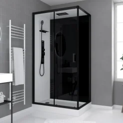 Cabine de douche rectangulaire style industrielle
