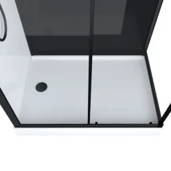 Cabine de douche rectangulaire style industrielle