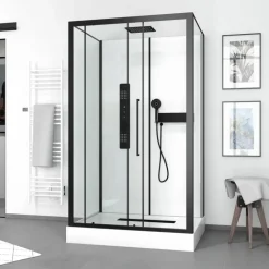 Cabine de douche rectangulaire design style industrielle
