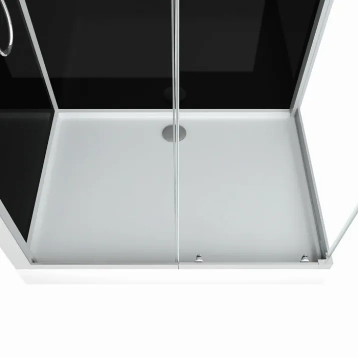 Cabine de douche rectangulaire minimaliste style contemporain