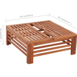 Cache pied de parasol en bois