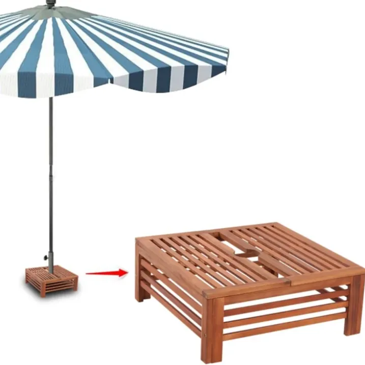 Cache pied de parasol en bois