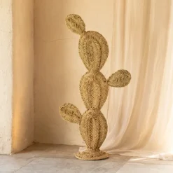Cactus décoratif en paille XL