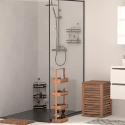 Caillebotis douche en bois acacia