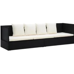 Canapé de jardin avec coussin et oreillers