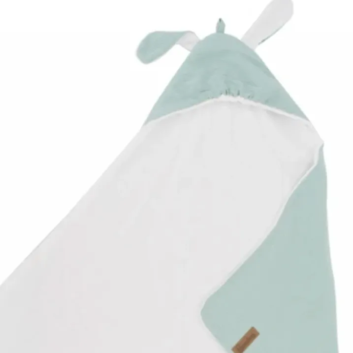 Cape de bain en gaze de coton avec oreilles de lapin