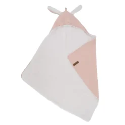 Cape de bain en gaze de coton avec oreilles de lapin